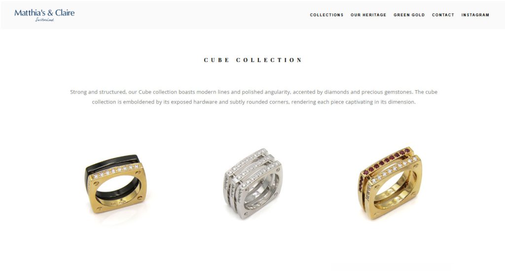 Matthia's & Claire - sito web collezioni