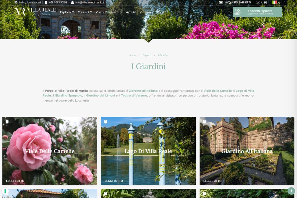 Villa Reale di Marlia - sito desktop 01